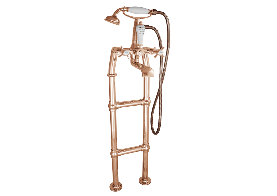 freestanding bath mixer taps copper 700mm